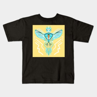 Turquoise Thunderbird Kids T-Shirt